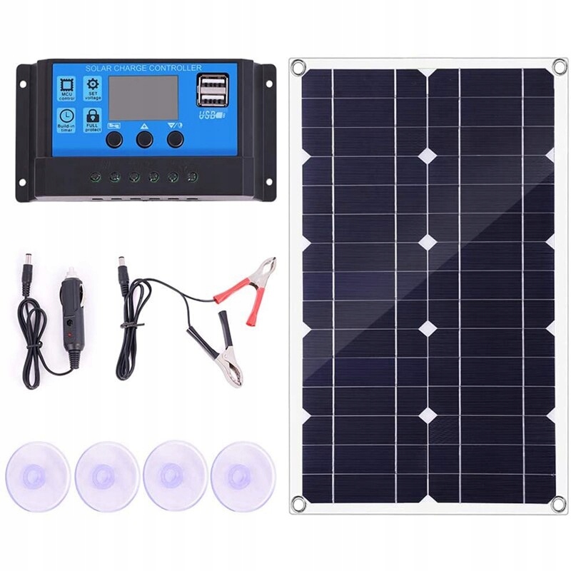 Fotovoltaika -  100 W solárne panely set 12v dámsky radič