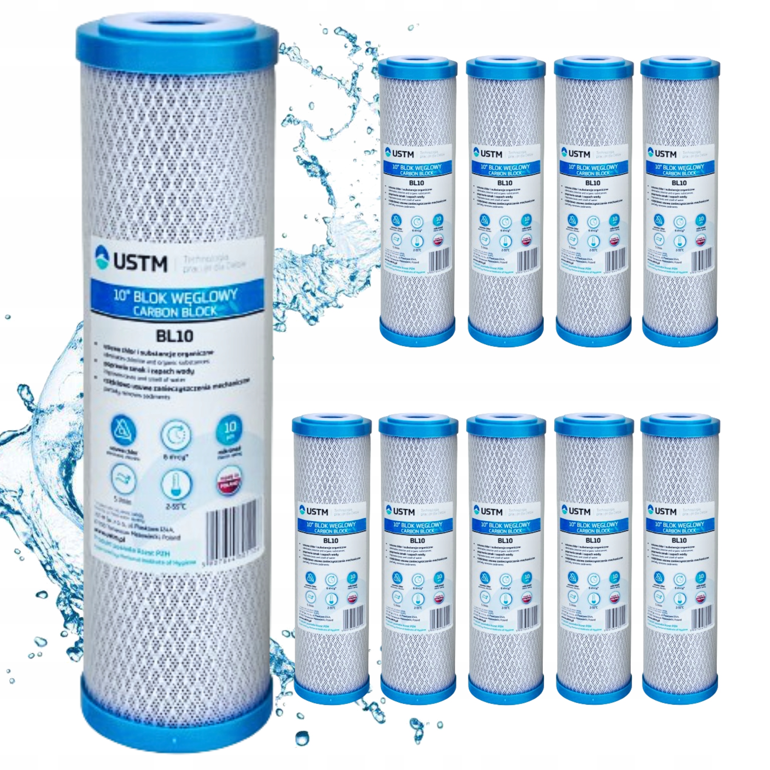 Vodný filter UST-M BL10, 10" uhlíková kartuša