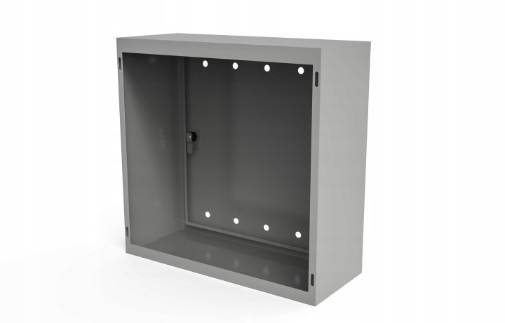 Sivá plynová skrinka SGOD-04 600 × 600 × 250 mm, RAL 7040, bez zadnej steny