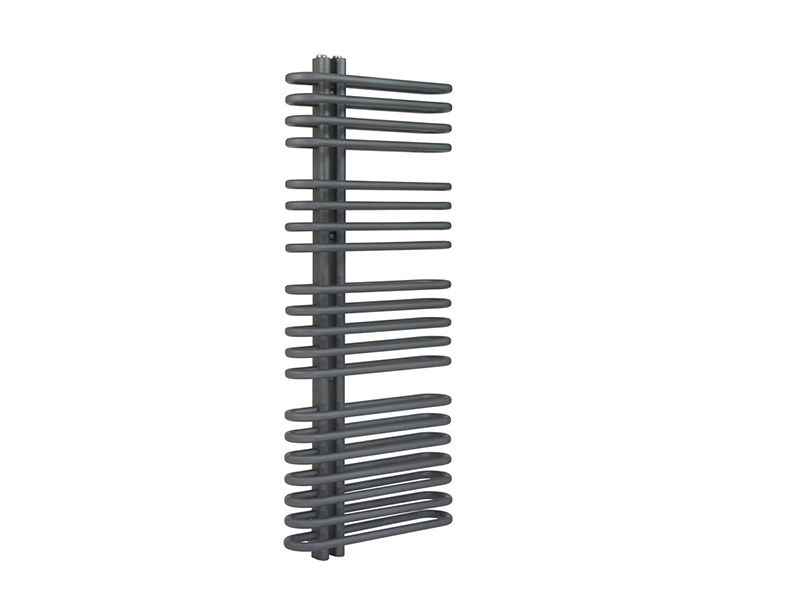 Lávový vodný kúpeľňový radiátor 1174 W 600 x 1200 mm čierny, sivý