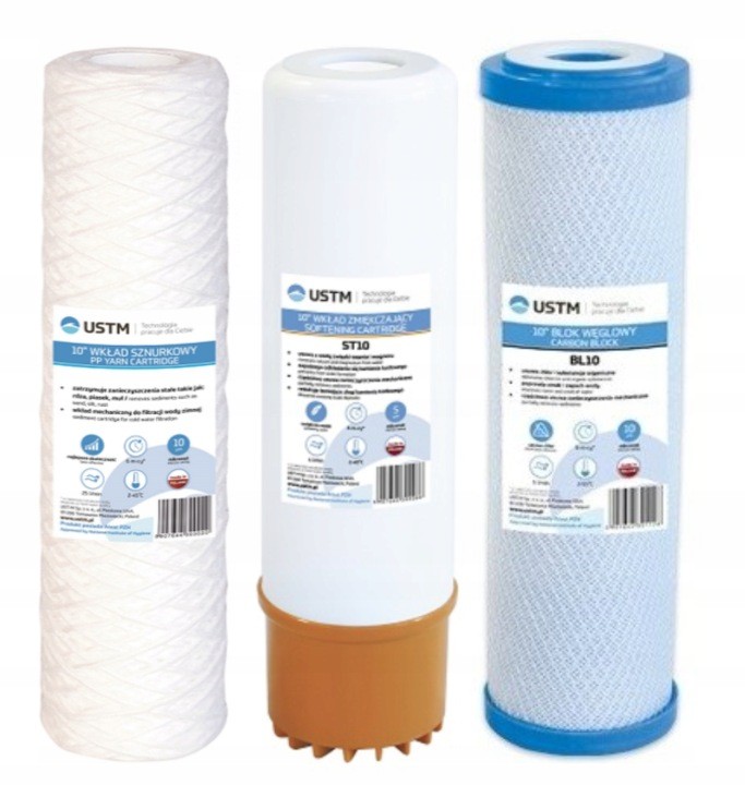 Filtračná zostava UST-M 3/4″ s tromi 10″ vložkami a ventilmi