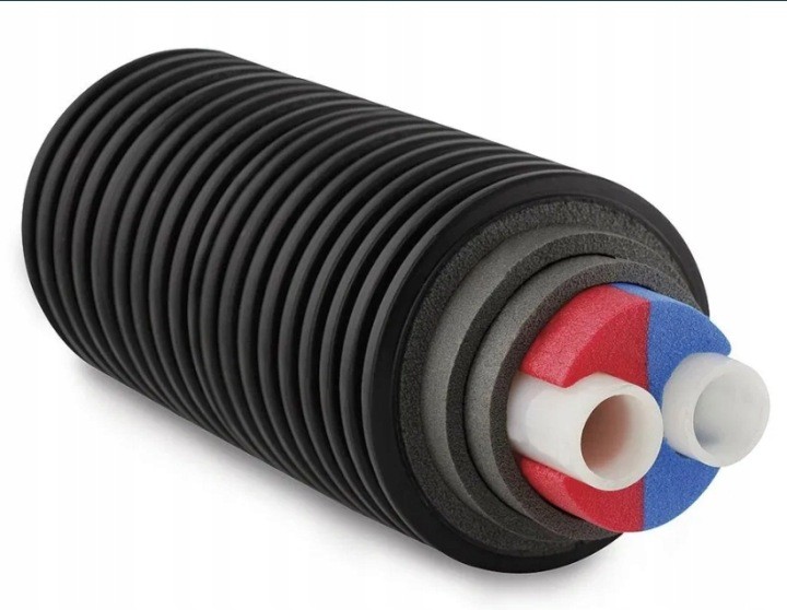 Predizolovaná dvojitá rúra Uponor Ecoflex Varia Twin 2 × 32 × 2,9/140 mm, 1 m