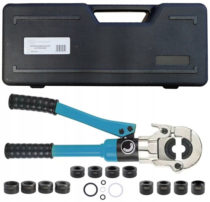 Hydraulický lis Eurokomp E6251 s 12 vložkami TH/U/V a otočnou hlavou 360°