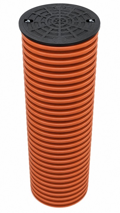 Drenážna revízna šachta 315 mm s poklopom a tesnením 110 mm, PP rúra 100 cm
