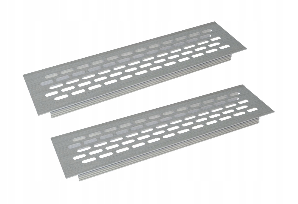 Vetracia mriežka - 2 x HLINÍKOVÁ VENTILAČNÁ Mriežka INOX 60x245 mm