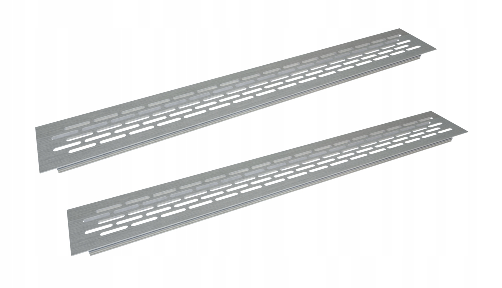 Vetracia mriežka - 2 x HLINÍKOVÁ VENTILAČNÁ Mriežka INOX 60x484 mm
