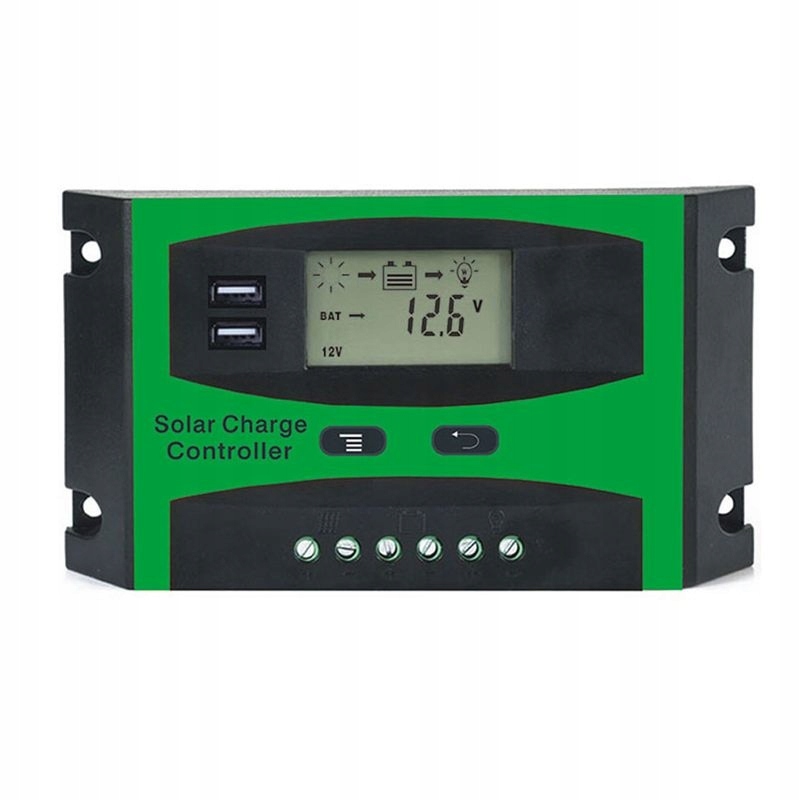 Fotovoltaika – 30 A 12 V 24 V Solar Controller LCD Funkcia Dual USB