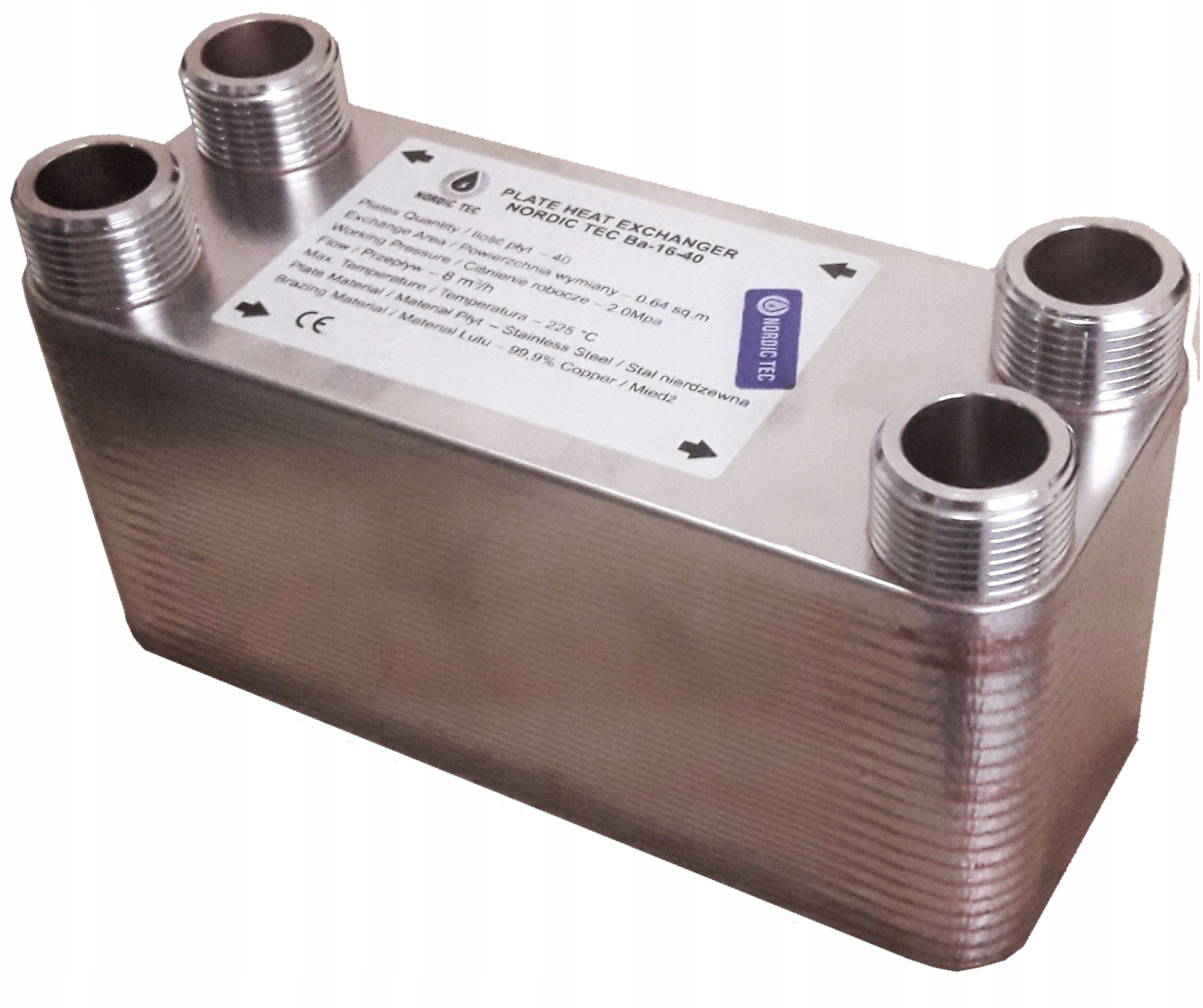 Výmenník tepla Nordic Tec Ba-16-40 – DN25