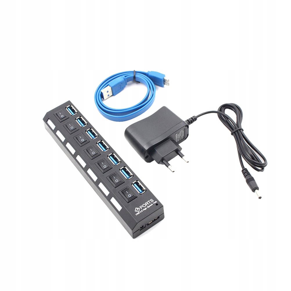 7-portový rozbočovač USB 3.0 pre vysokorýchlostný prenos