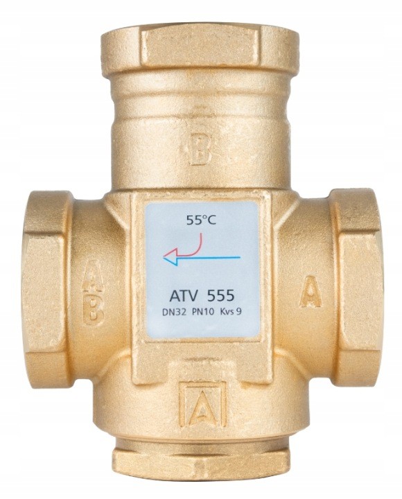 Termostatický ventil Afriso ATV 555 DN32 na ochranu návratu, 55 °C