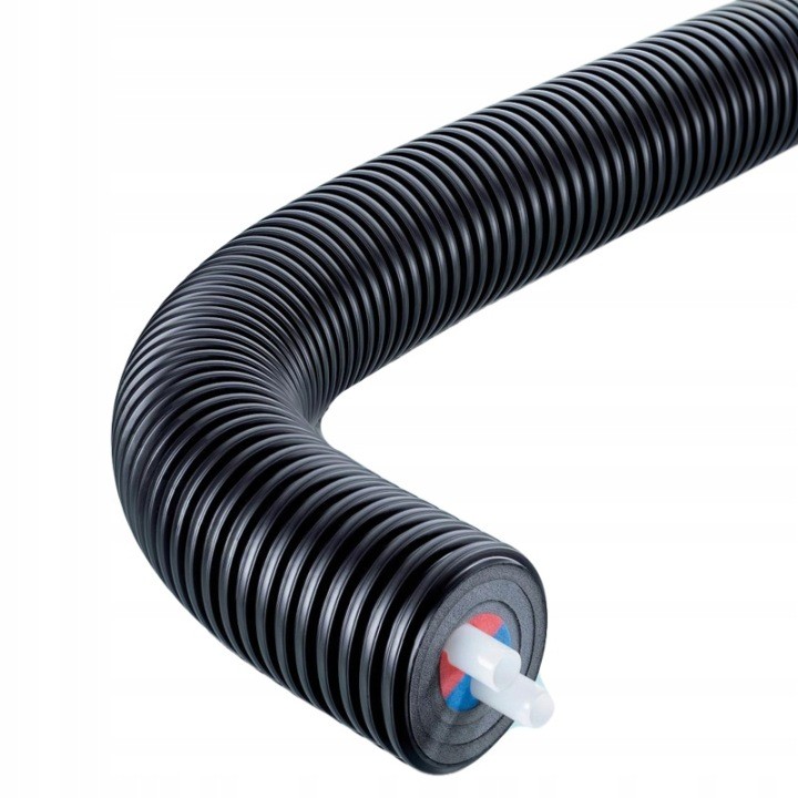 Predizolovaná dvojitá rúra Uponor Ecoflex Varia Twin 2 × 25 × 2,3/140 mm, 1 m