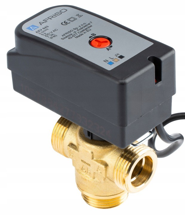 Trojcestný zónový ventil Afriso AZV 643 DN20 G1″, Kvs 8 m³/h