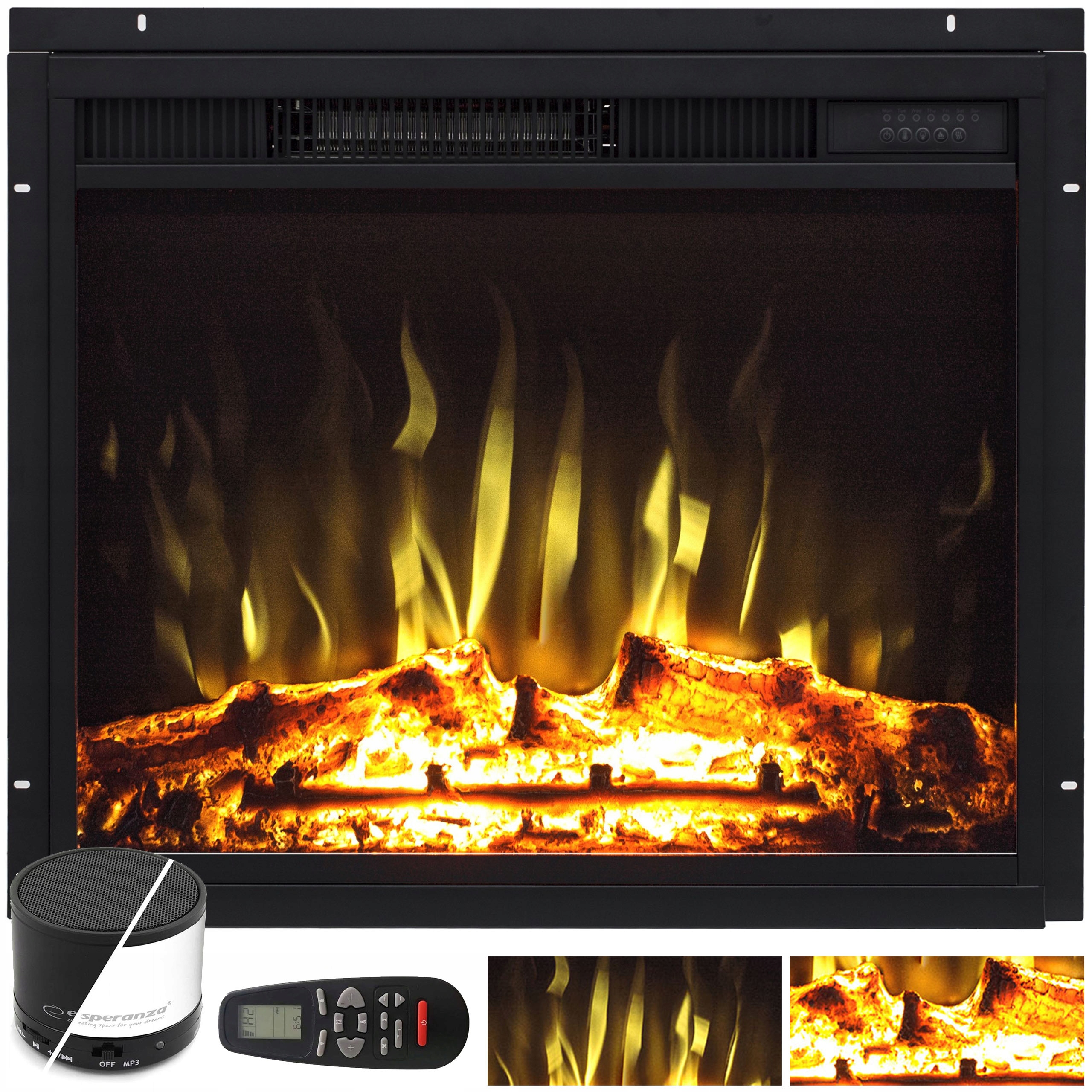 AFLAMO Elektrický krb 60 CM Krbová vložka LED 60