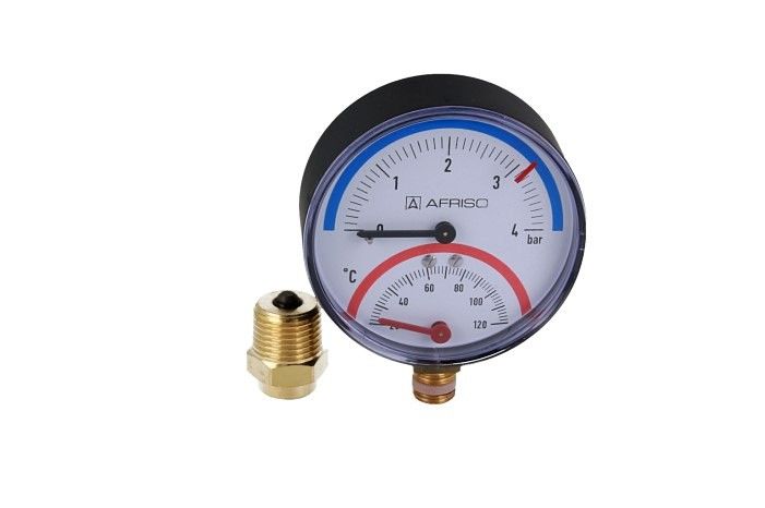 AFRISO THERMOMANOMETER TM80 S VENTILOM 1/2 63337