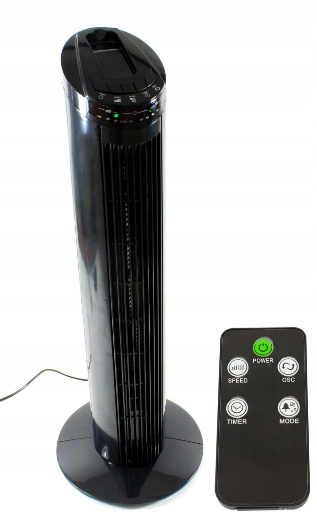 Ventilátor - AG389A Stĺpový ventilátor 74cm čierny