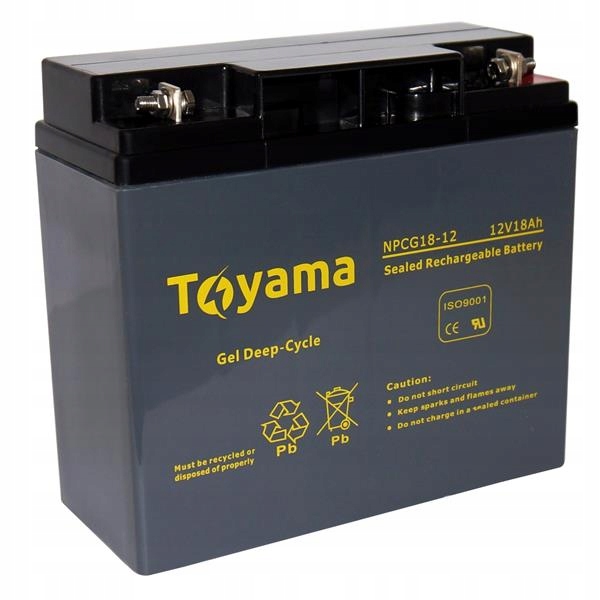 BATÉRIA núdzový napájací co2 GÉL 12V 18Ah