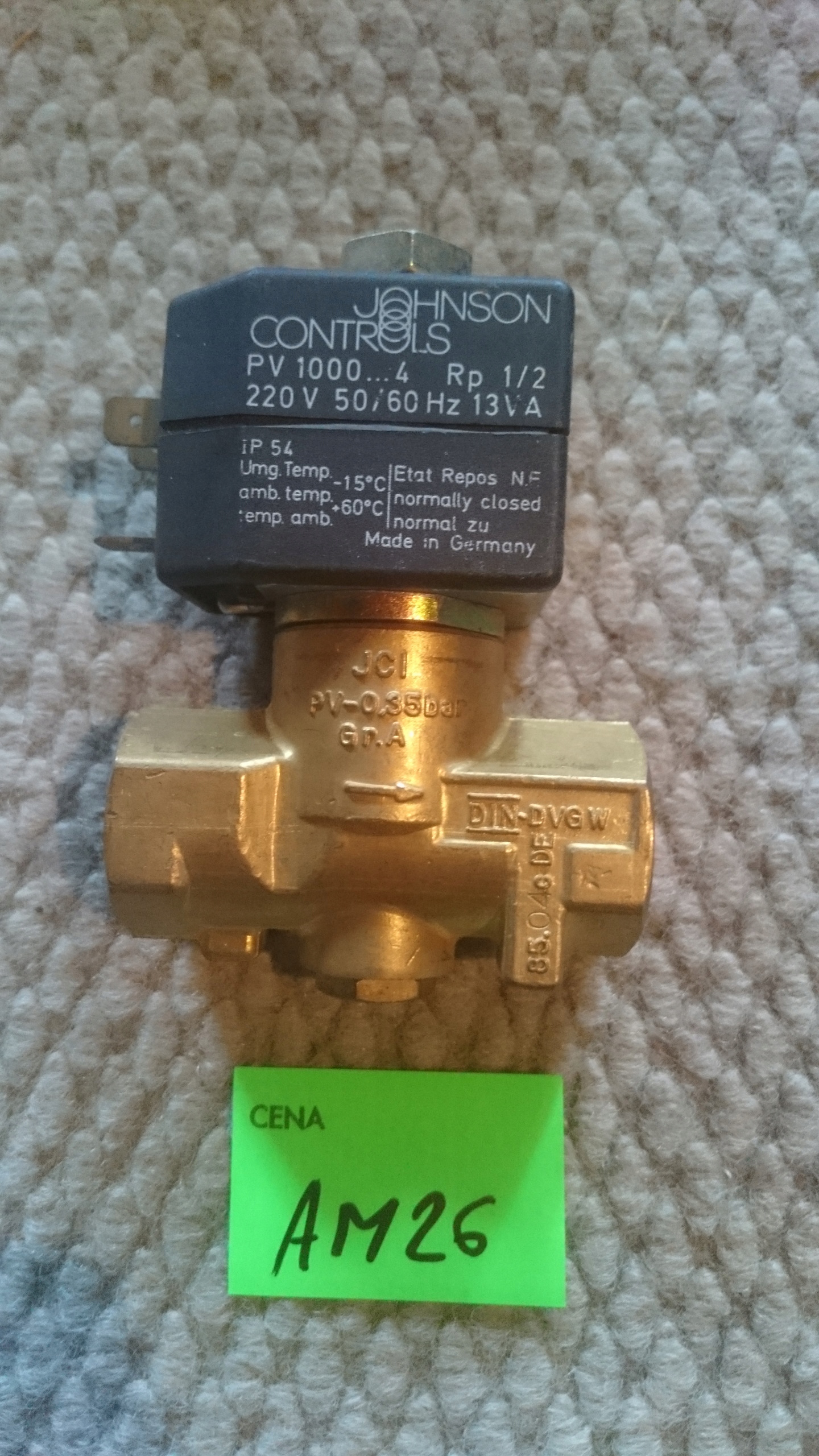 Plynový ventil AM26 Johnson Controls PV-1000