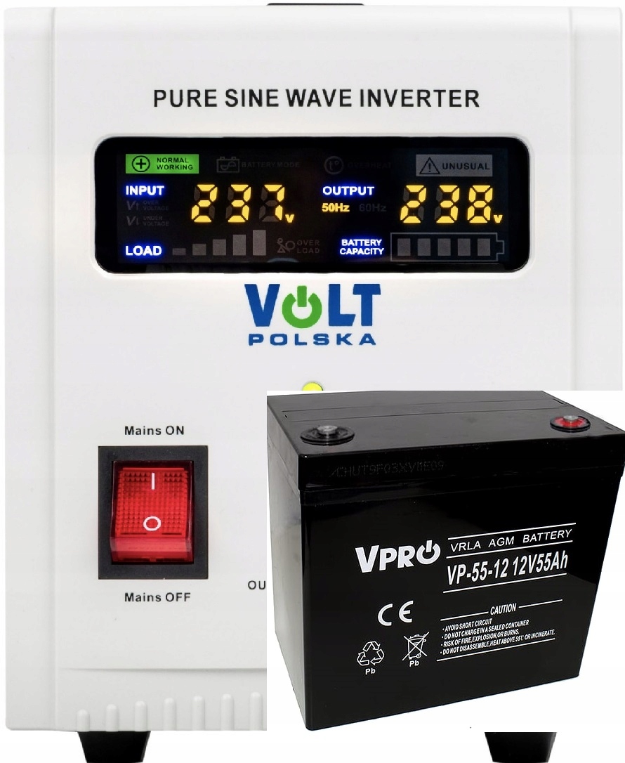 NÚDZOVÁ NAPÁJACIA JEDNOTKA 1000W 12V E aku55Ah
