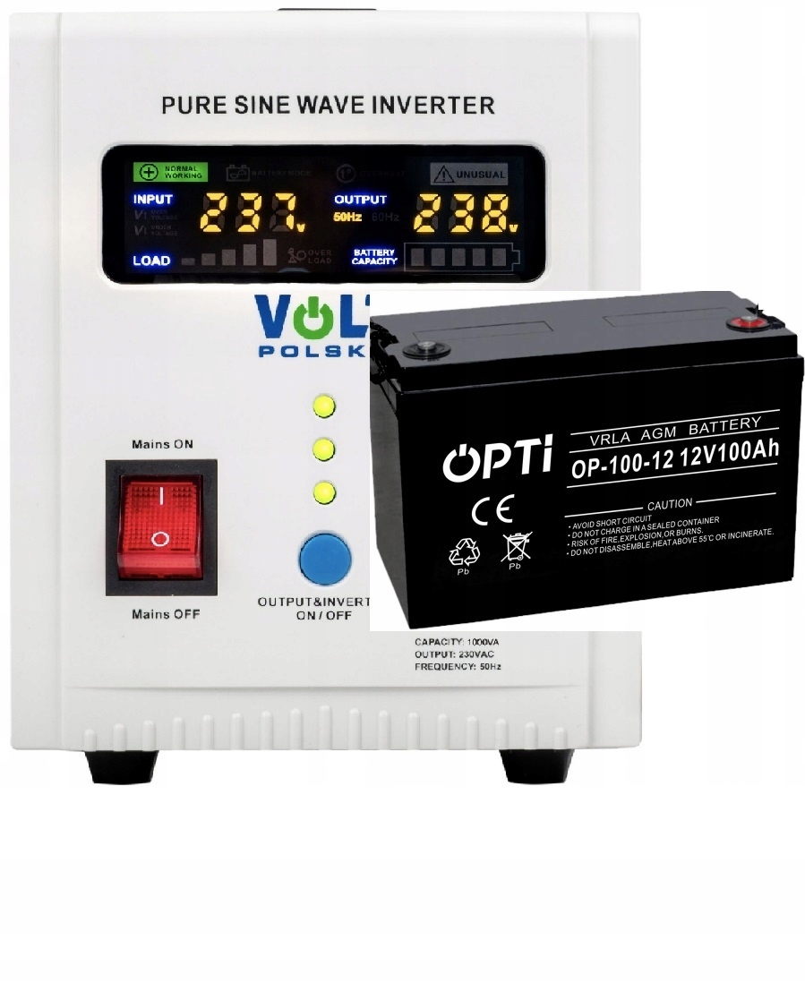 NÚDZOVÉ NAPÁJANIE UPS 800W 12V E aku100Ah