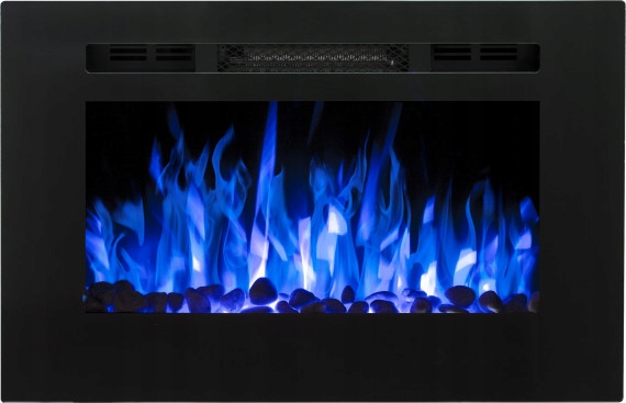 Aflamo Elektrický krb Majestic 26 čierny / biely