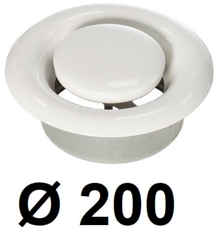 Difúzor výfuku 200 [mm] BIELY