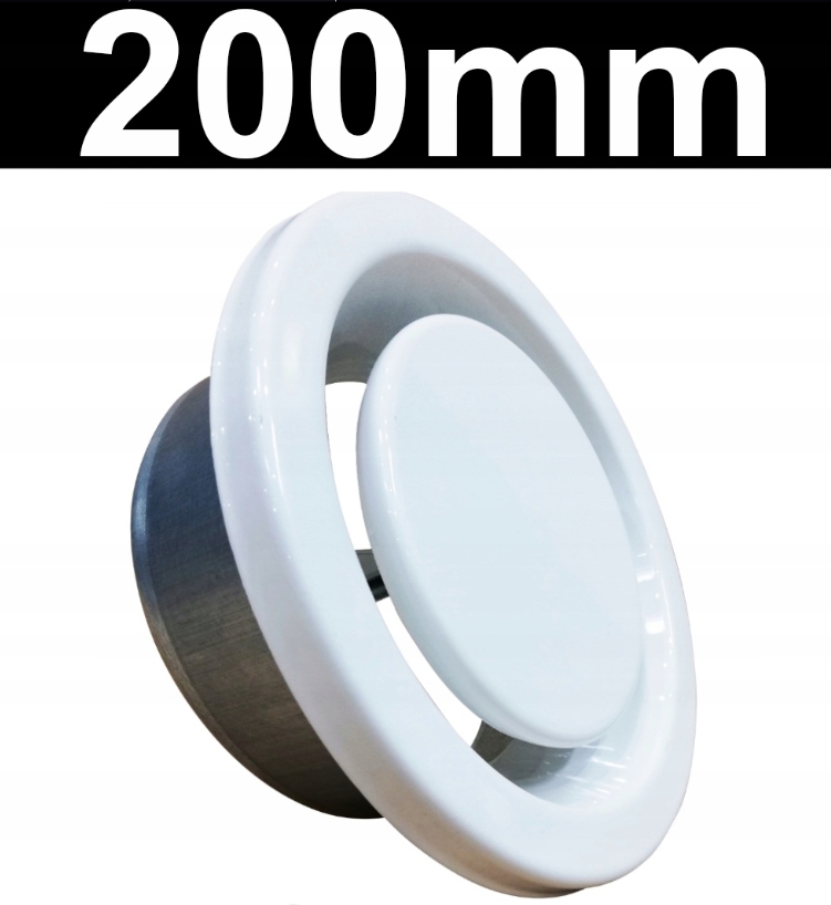 Difúzor výfuku 200 mm biely okrúhly VETRANIE