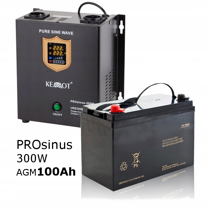 Núdzový zdroj napájania PROsinus-300 AKU 100Ah sada