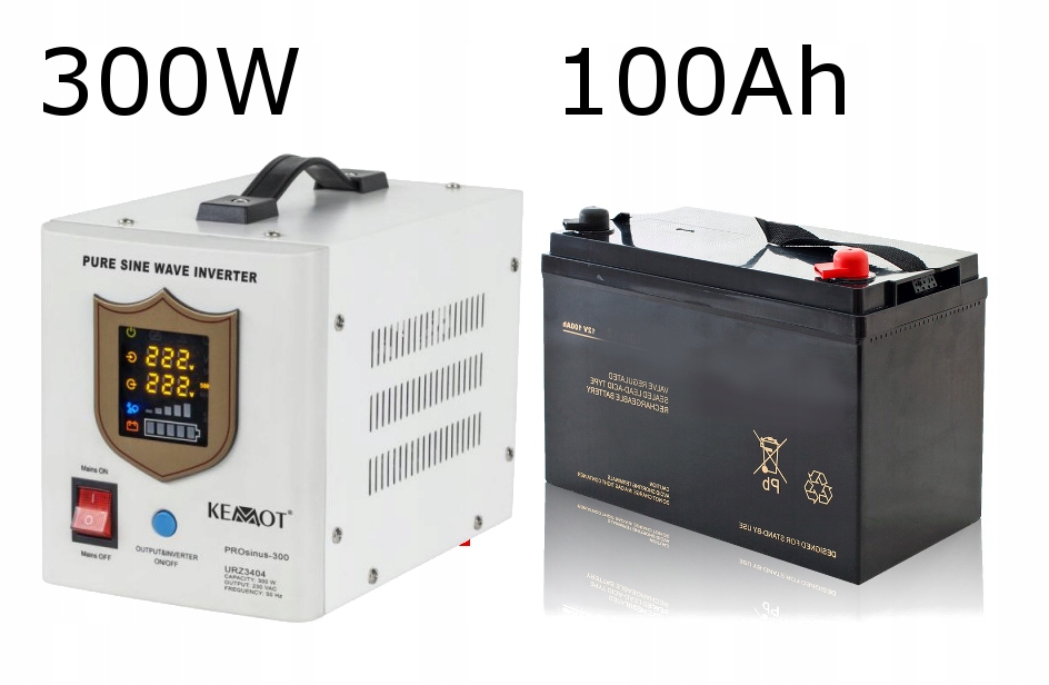 Núdzové napájanie pece CO PRO 300W AKU 100Ah UPS