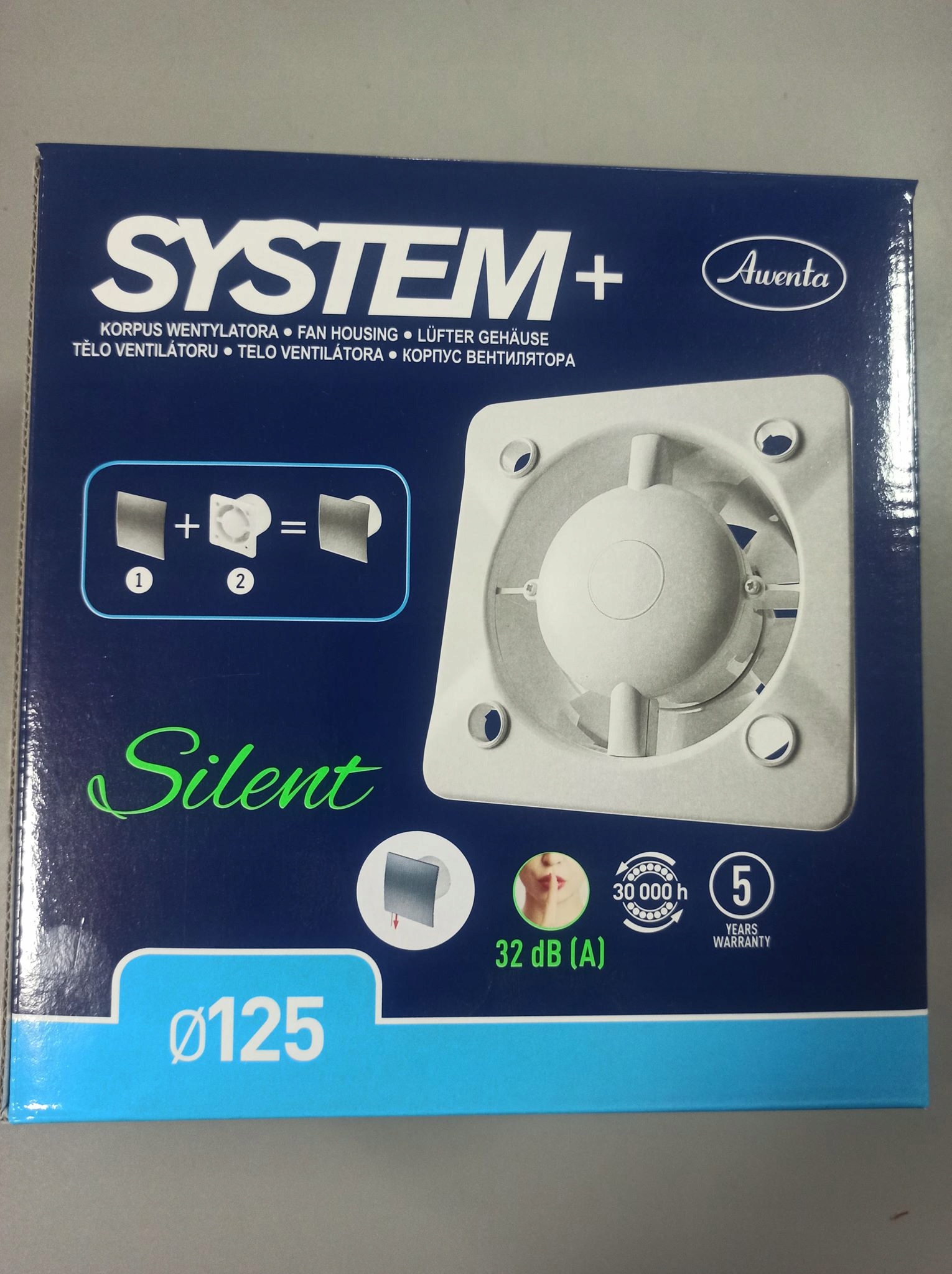 Ventilátor - Priemer tela ventilátora Awenta 125
