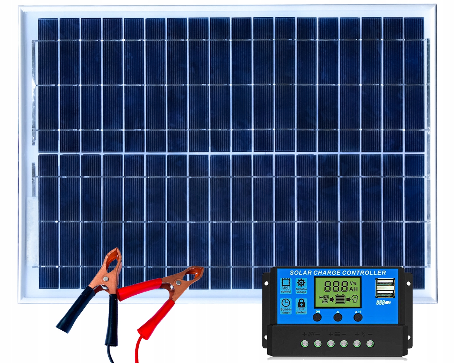 Solárny solárny panel 80W 12V regulátor