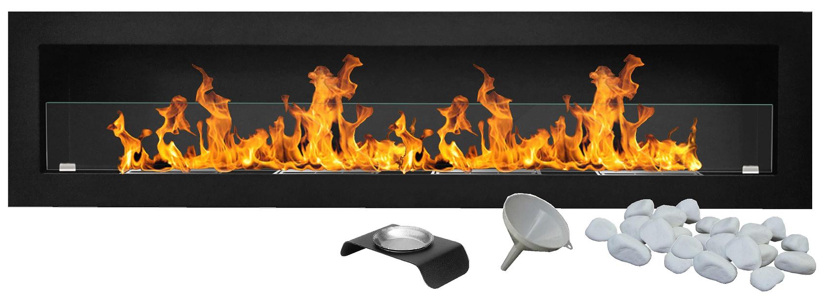 DLHÝ BIO KRB 160x40 ČIERNY so sklom 1600x400