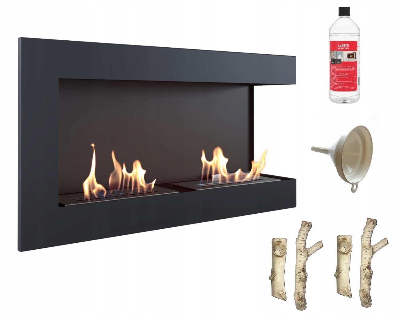 Rohový BIO KRB DELTA 900 pravý + LOG BIRCH
