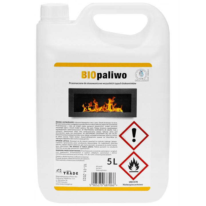 BIOpalivo pre krbové kachle BIOETHANOL 3L 96%