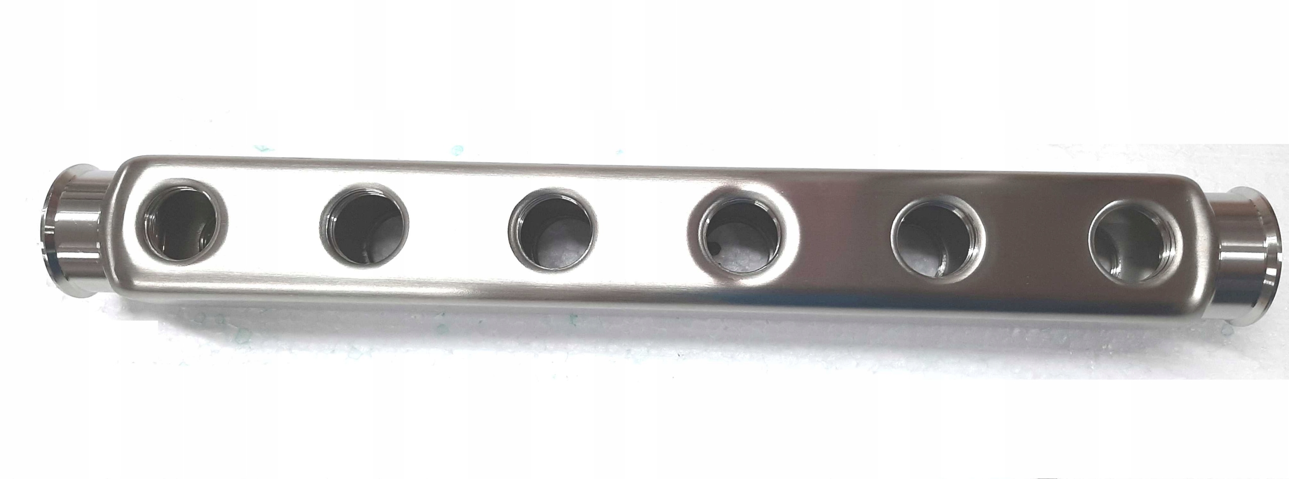 Tyč rozdeľovača 6 výstupov 1/2 do zásuvky INOX 846