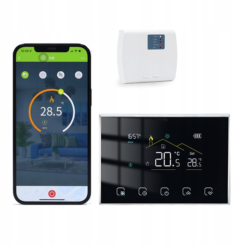 Bezdrôtový RF wifi termostat tuya Plynový kotol