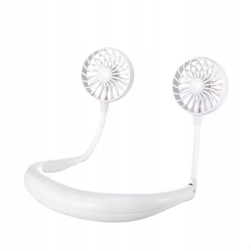[Biely] Prenosný ventilátor USB, zavesenie