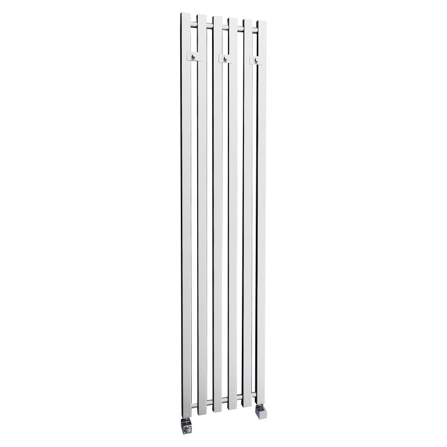 Biely úzky Deco radiátor 150 x 25 vešiakov