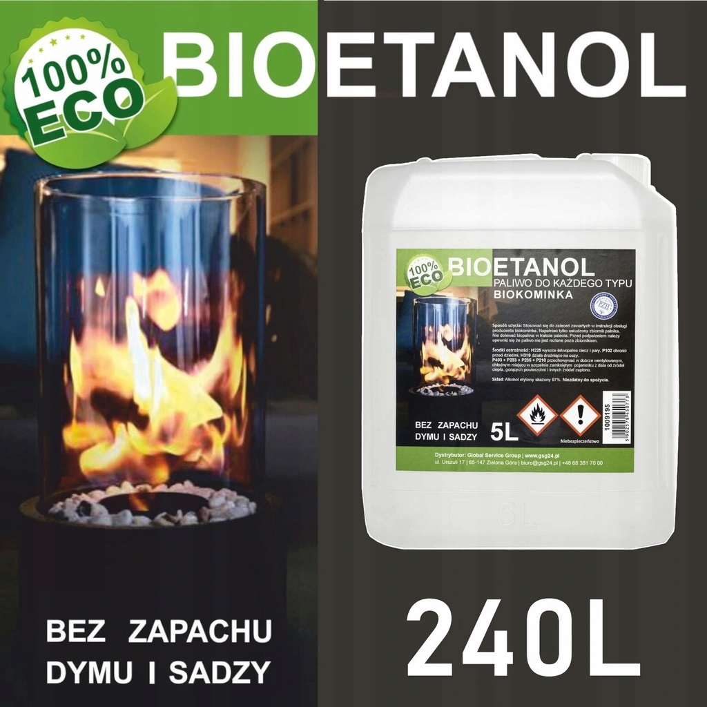 Bioetanol Biopalivo pre BIO krb 240L VEĽKOOBCHOD 48x5L