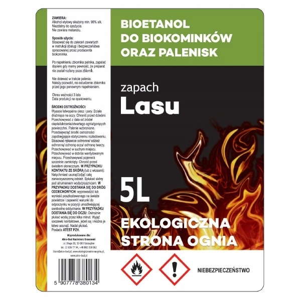 Biopalivo Bioetanol Palivo PREMIUM 5 l LESNÁ VÔŇA