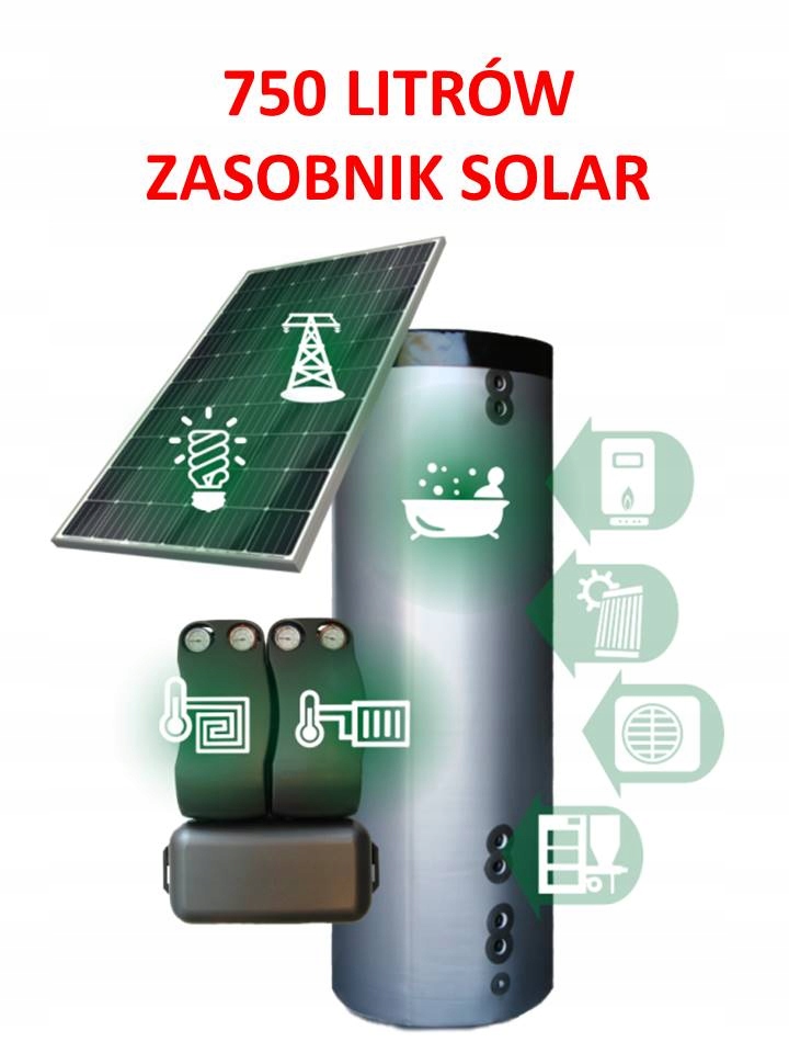 SOLÁRNA vyrovnávacia nádrž COMBO 2 cievky 750 litrov