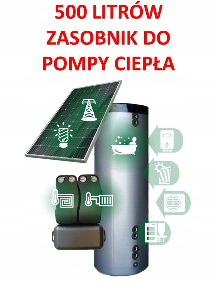 Vyrovnávací valec COMBO 2 špirály, tepelné čerpadlo 500L