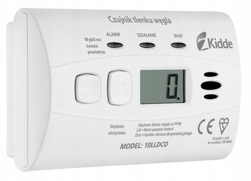 Krbová vložka - DETEKTOR OXIDU UHLIČITÉHO LCD 10LDCO KIDDE 10 ROKOV