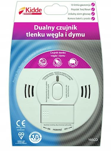 Krbová vložka - DETEKTOR ČÁDU A DYMU 10SCO KIDDE 2v1 GW 10 ROKOV