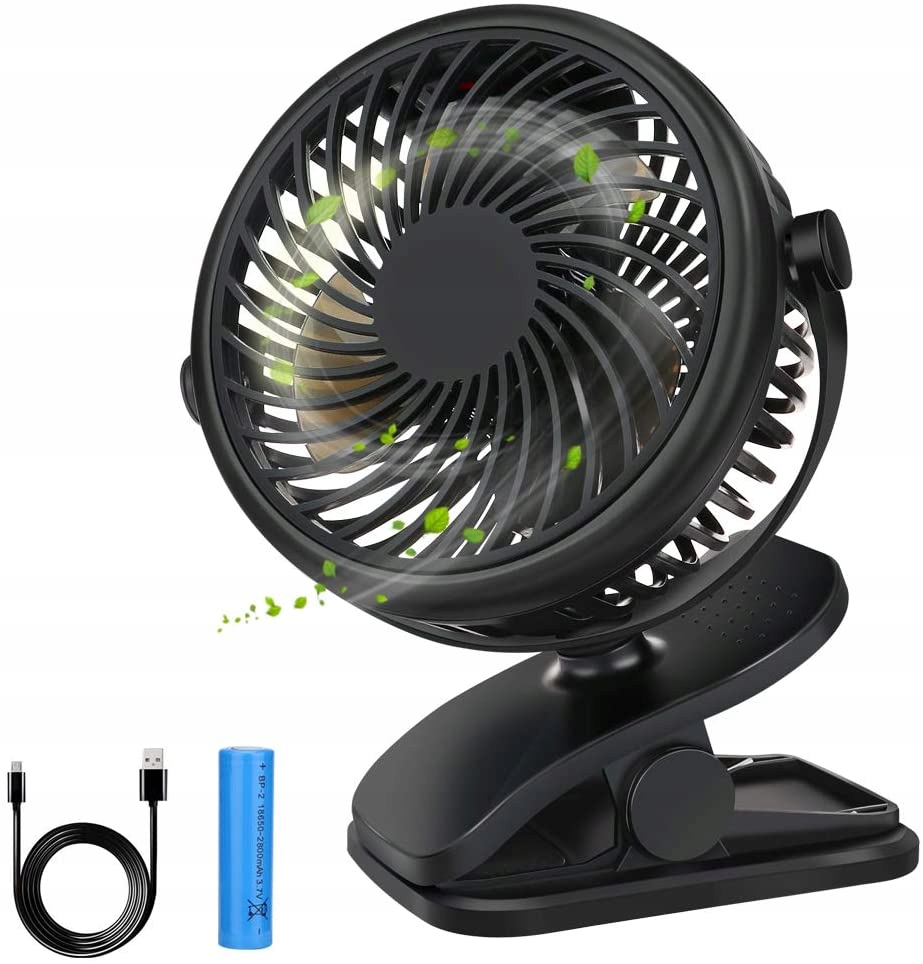 Tichý prenosný mini USB ventilátor (čierny)