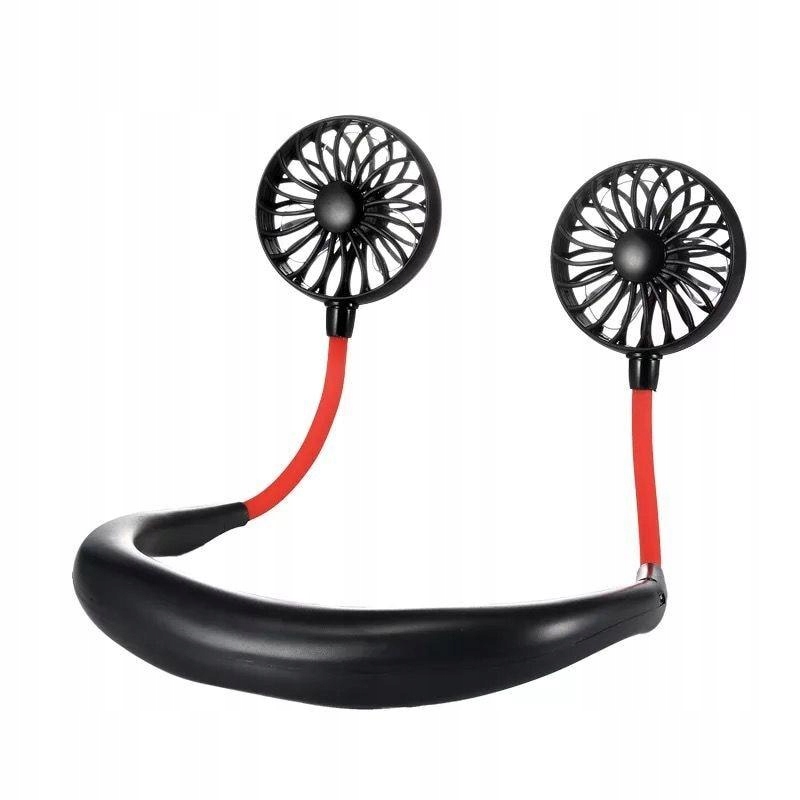 [Čierny] Prenosný ventilátor USB, odpruženie