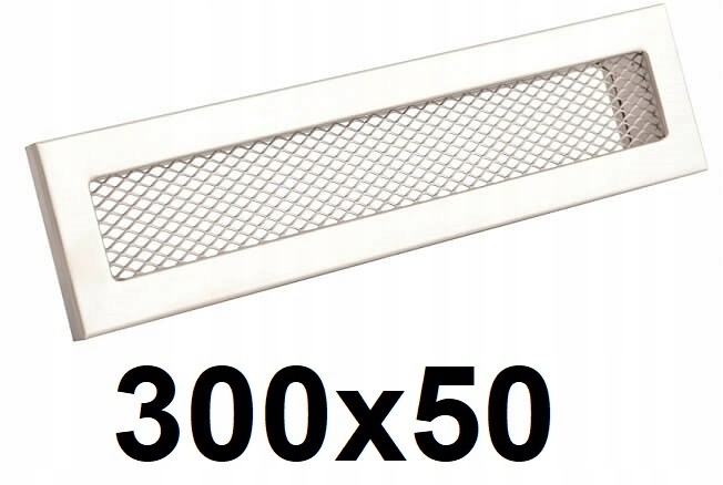 Nerezový vstup pre kanál 300 × 50 [mm] BIELY