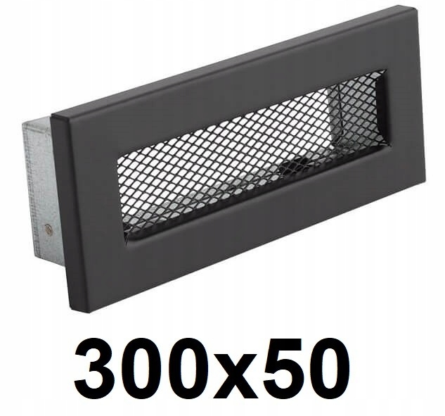 Nerezový vstup pre kanál 300 × 50 [mm] ČIERNY