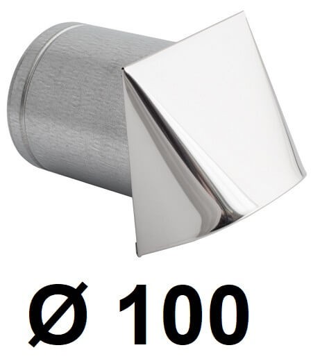 Nástenný prívod vzduchu 100 [mm] INOX