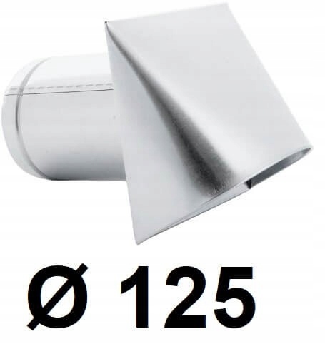 Nástenný prívod vzduchu 125 [mm] GALVANIZOVANÝ