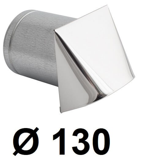 Nástenný prívod vzduchu 130 [mm] INOX